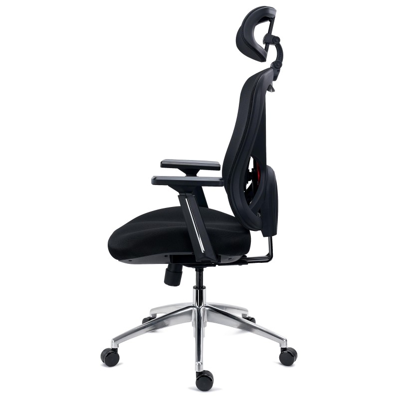 Silla Ergonómica URUS, Muy Ajustable, Espuma Inyectada, Negro