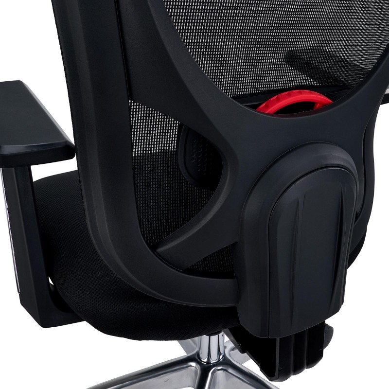 Silla Ergonómica URUS, Muy Ajustable, Espuma Inyectada, Negro
