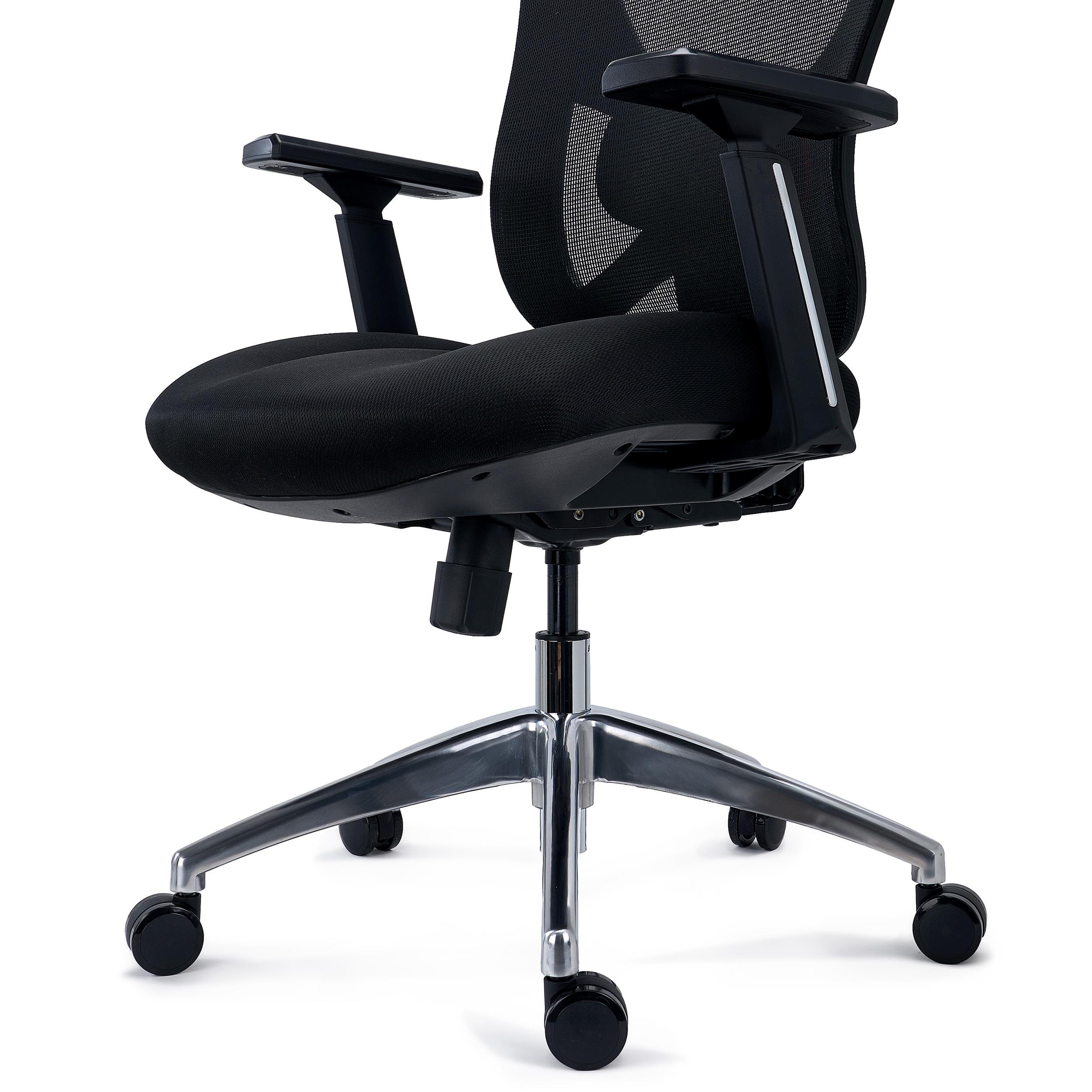 Silla Ergonómica URUS, Respaldo Ajustable Altura, Espuma Inyectada, Uso Pro 8H, En Negro