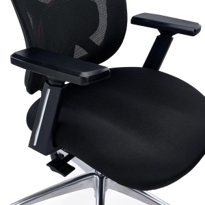 Silla Ergonómica URUS, Muy Ajustable, Espuma Inyectada, Negro