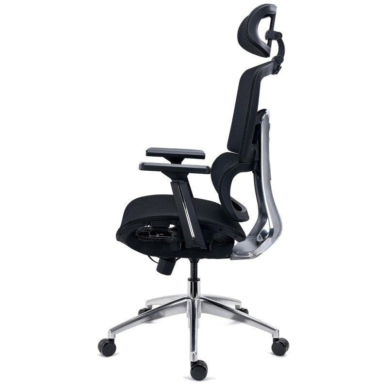 Silla Ergonómica TITAN, Ajustable, Piezas Aluminio, Negro