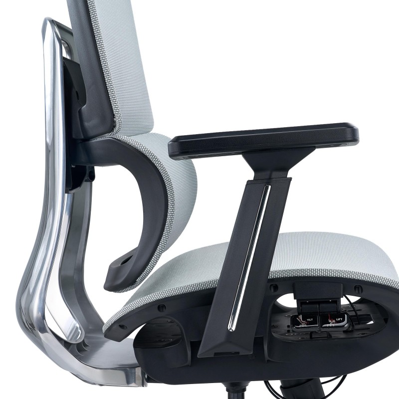 Silla Ergonómica TITAN, Ajustable, Piezas Aluminio, Negro