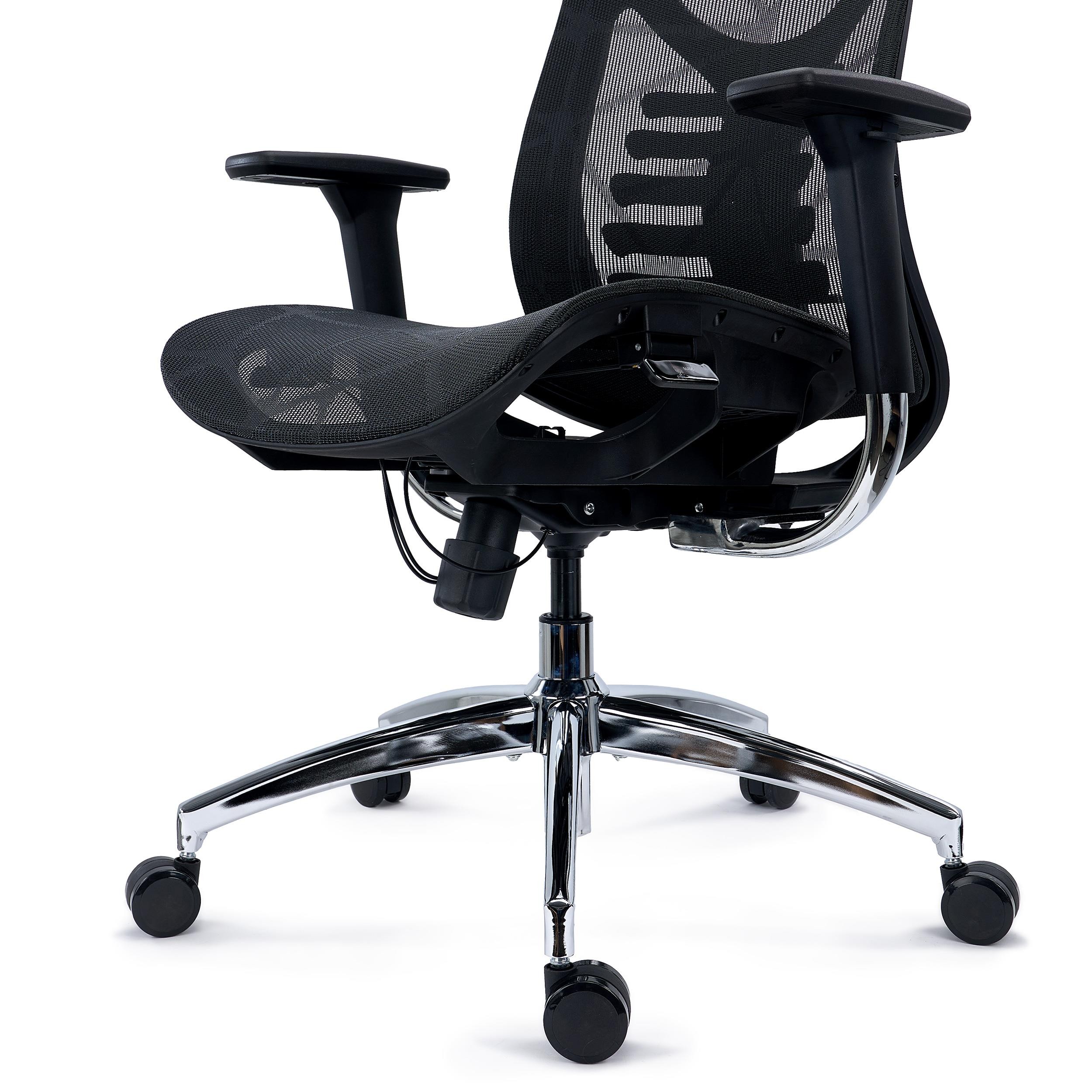 Silla Ergonómica VICTUS, Alto Respaldo con Soporte Lumbar, Asiento Deslizable, Diseño Exclusivo, Negro