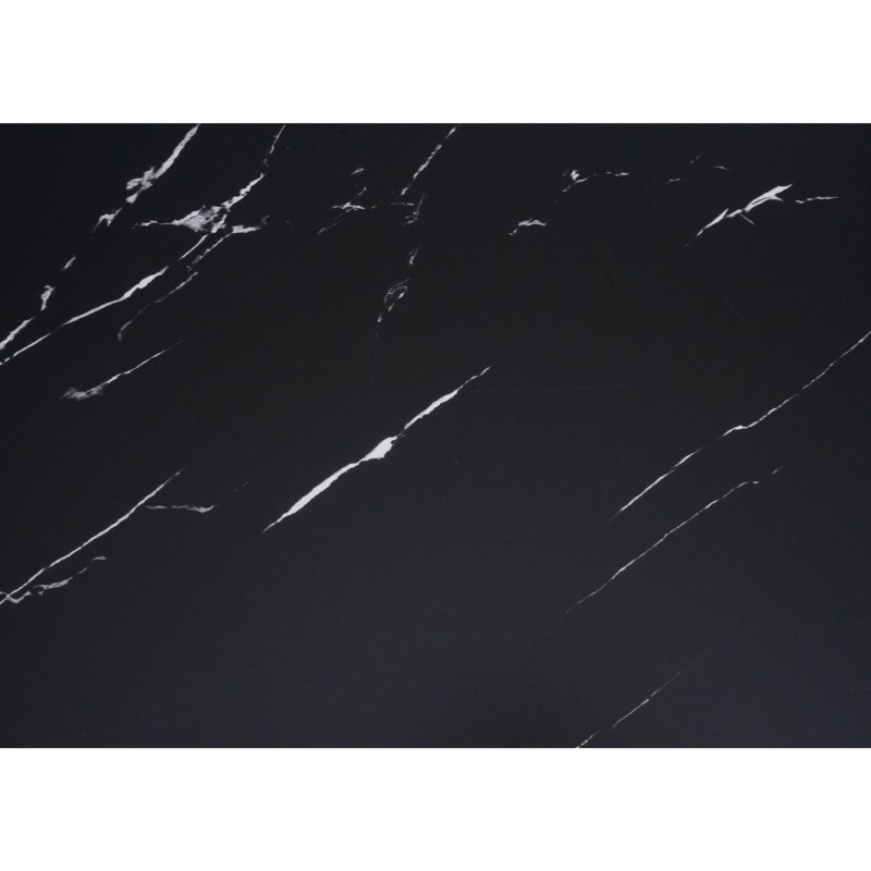 Mesa de Oficina EVOKE, Estructura Metálica, Superficie de Madera color Negro efecto Mármol