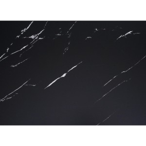 Mesa de Oficina EVOKE, Estructura Metálica, Superficie de Madera color Negro efecto Mármol