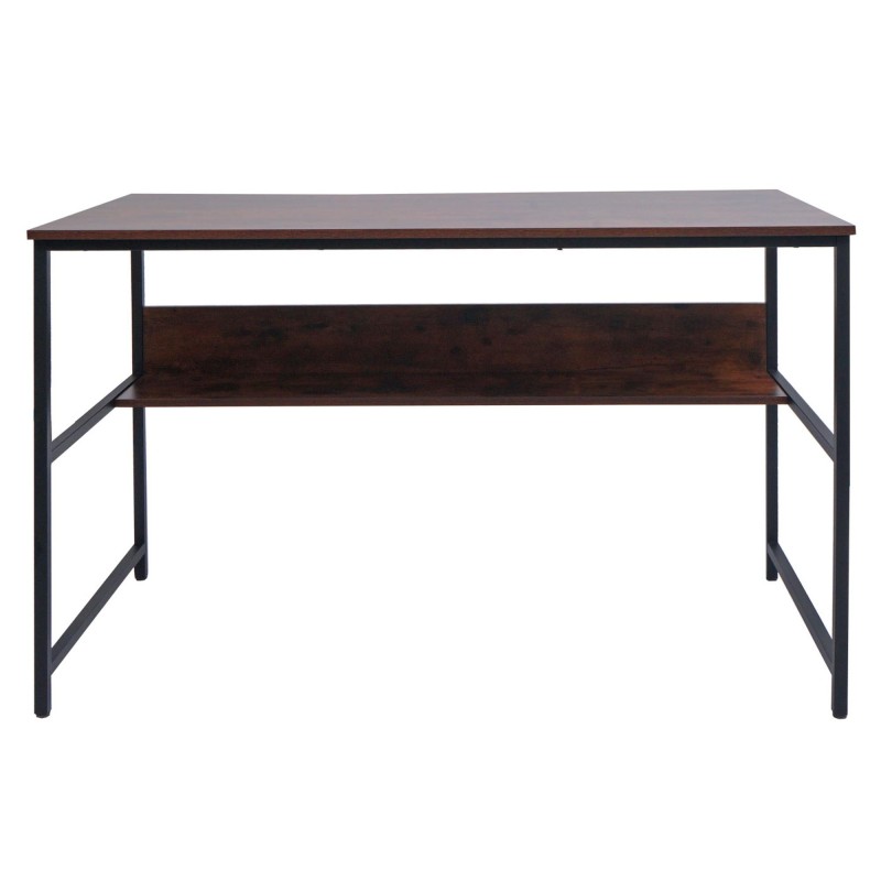 Mesa de Oficina EVOKE, Estructura Metálica, Superficie de Madera color Negro efecto Mármol
