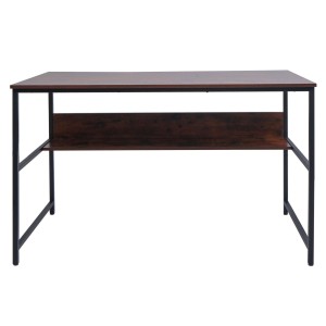 Mesa de Oficina EVOKE, Estructura Metálica, Superficie de Madera color Negro efecto Mármol