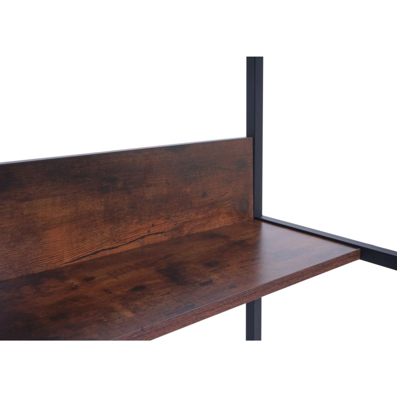 Mesa de Oficina EVOKE, Estructura Metálica, Superficie de Madera color Negro efecto Mármol