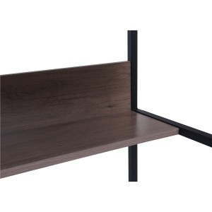 Mesa de Oficina EVOKE, Estructura Metálica, Superficie de Madera color Negro efecto Mármol