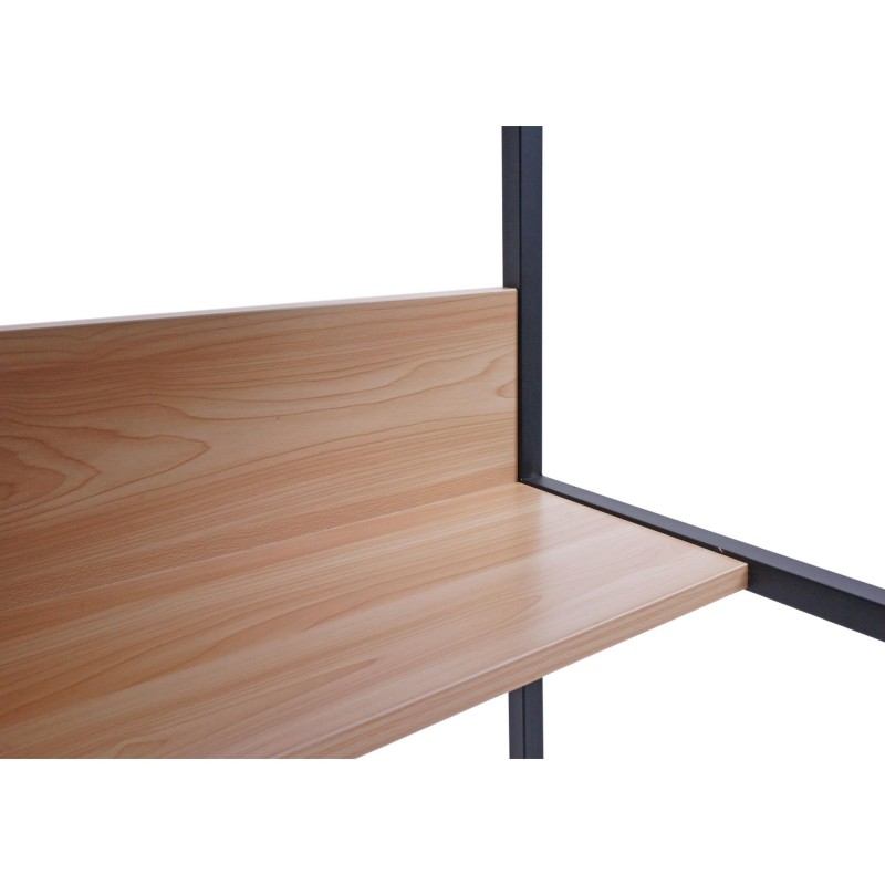 Mesa de Oficina EVOKE, Estructura Metálica, Superficie de Madera color Negro efecto Mármol