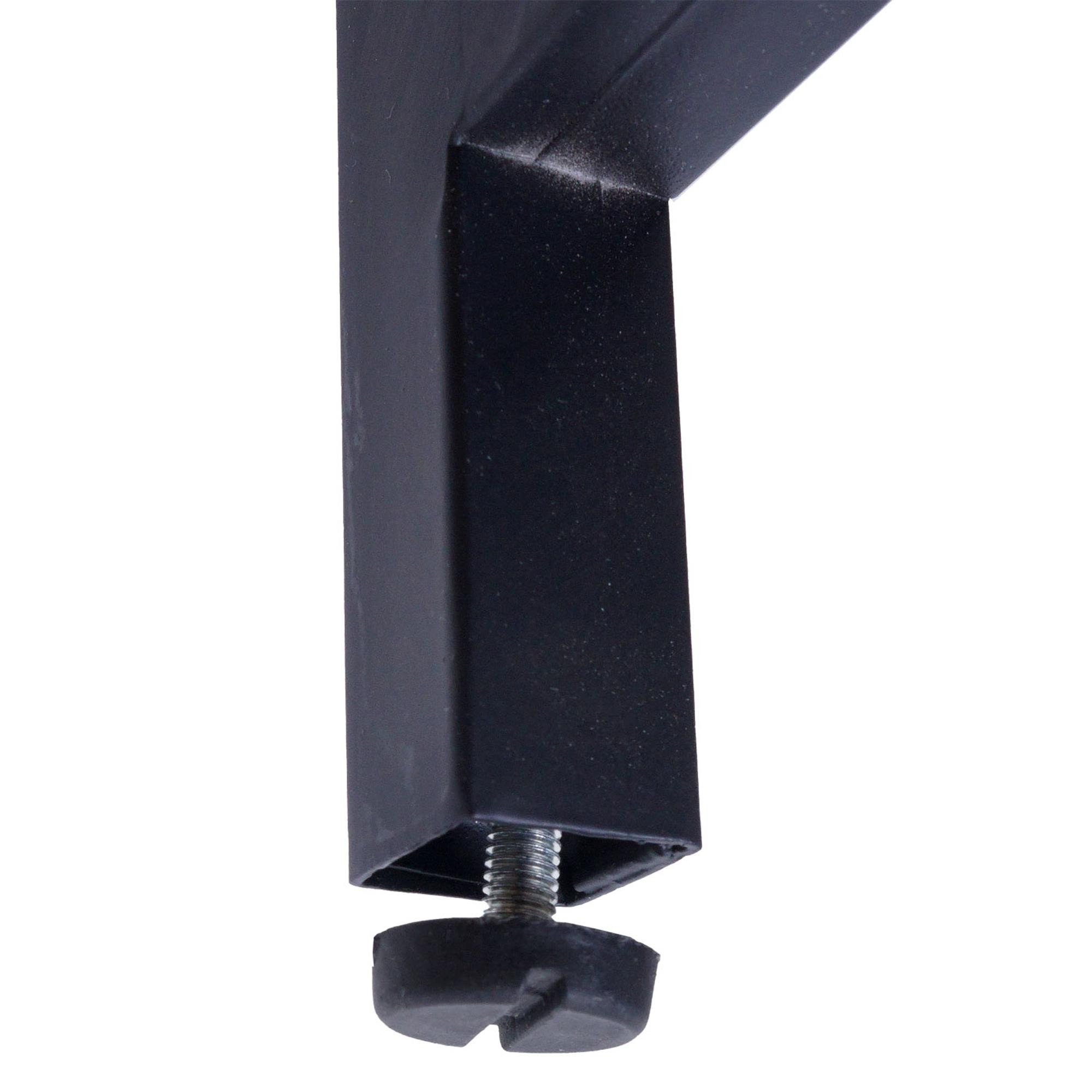 Mesa de Oficina EVOKE, 120x60x78 cm, Estructura Metálica, Superficie de Madera color Negro efecto Mármol