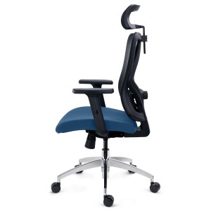 Silla Ergonómica LONDON, Ajustable, Base Metal, En Negro