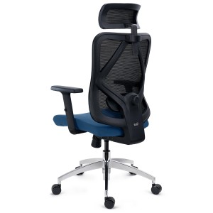 Silla Ergonómica LONDON, Ajustable, Base Metal, En Negro