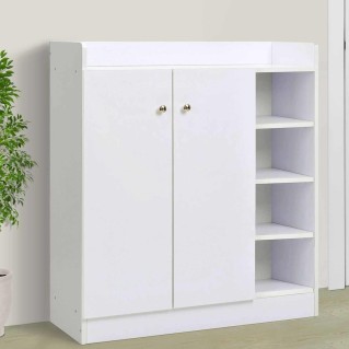 Armario Multiusos HURON en Madera color Blanco