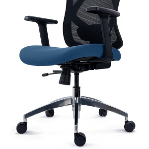 Silla Ergonómica LONDON, Ajustable, Base Metal, En Negro