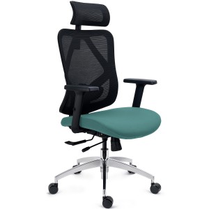 Silla Ergonómica LONDON, Ajustable, Base Metal, En Negro