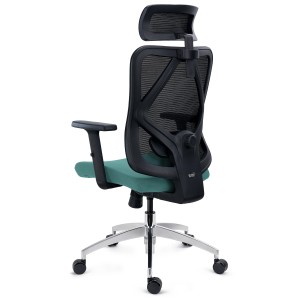 Silla Ergonómica LONDON, Ajustable, Base Metal, En Negro