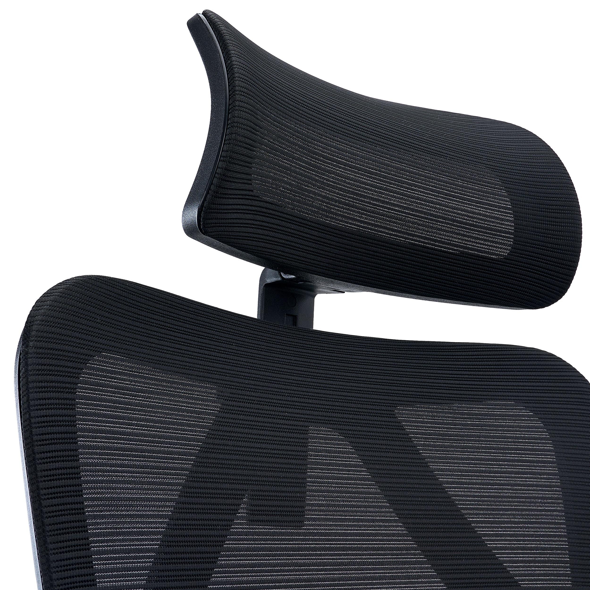 Silla Ergonómica LONDON, Soporte Lumbar Ajustable, Asiento Deslizante, Brazos 3D, Uso 8H, Negro