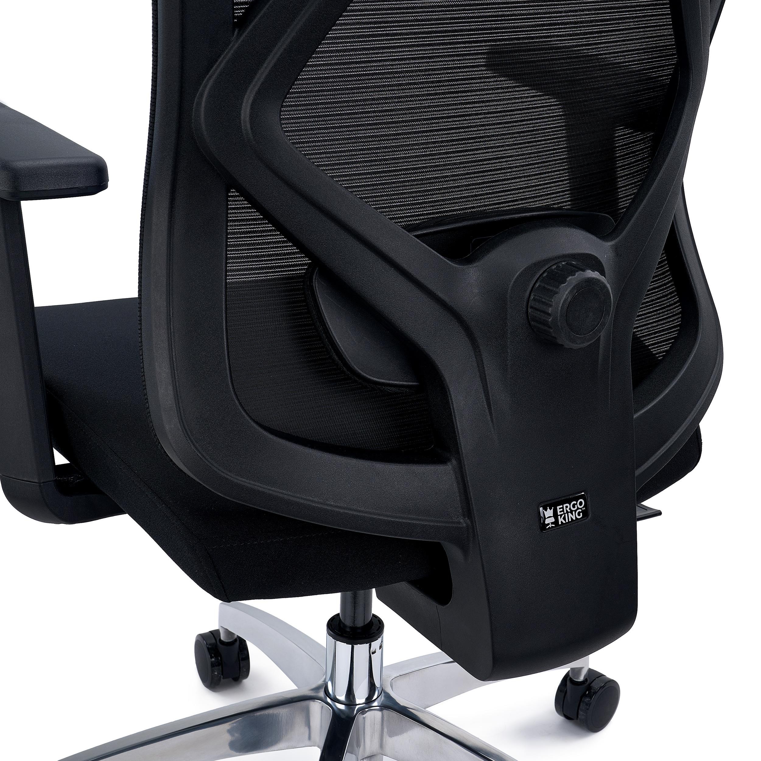 Silla Ergonómica LONDON, Soporte Lumbar Ajustable, Asiento Deslizante, Brazos 3D, Uso 8H, Negro
