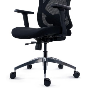 Silla Ergonómica LONDON, Ajustable, Base Metal, En Negro