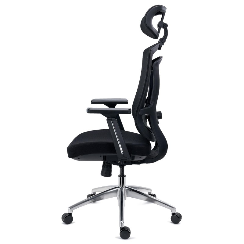 Silla Ergonómica ASTON, Elegante y Ajustable, Uso 8H, Negro