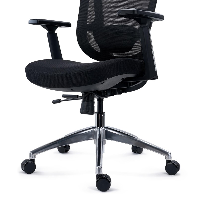Silla Ergonómica ASTON, Elegante y Ajustable, Uso 8H, Negro