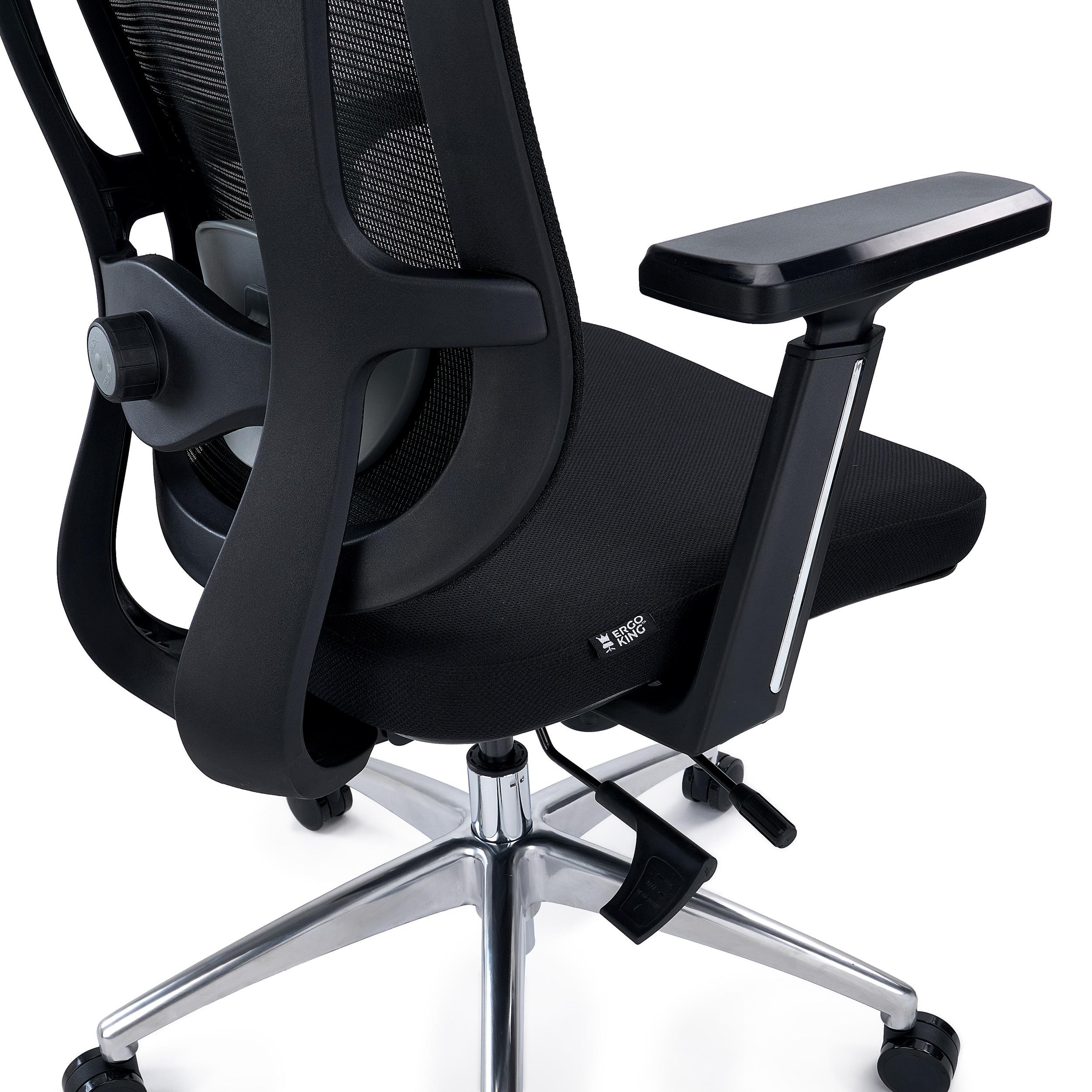 Silla Ergonómica ASTON, Soporte Lumbar 3D, Asiento Inyectado Deslizante, Uso Profesional 8H, Negro