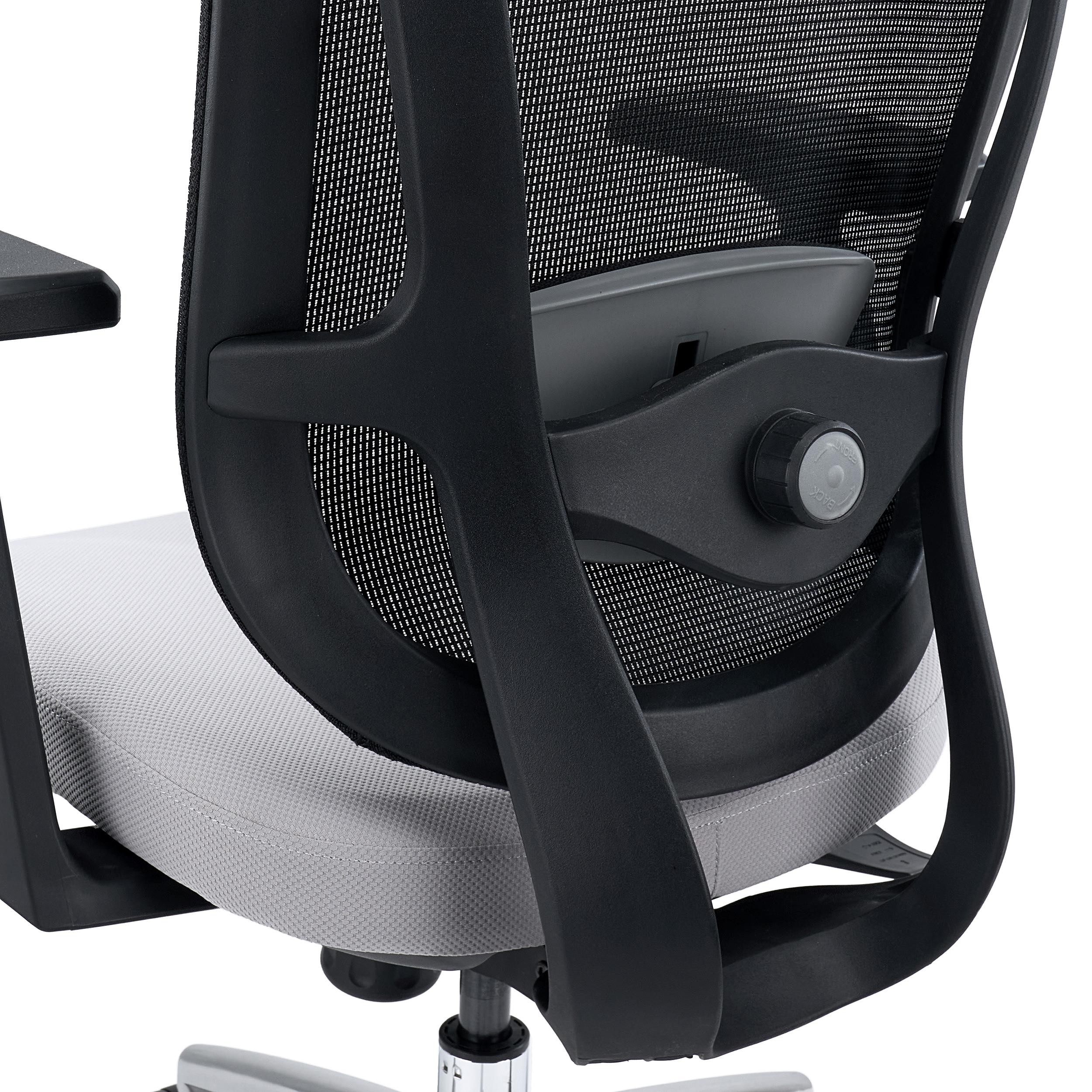 Silla Ergonómica ASTON, Soporte Lumbar 3D, Asiento Inyectado Deslizante, Uso Profesional 8H, Negro