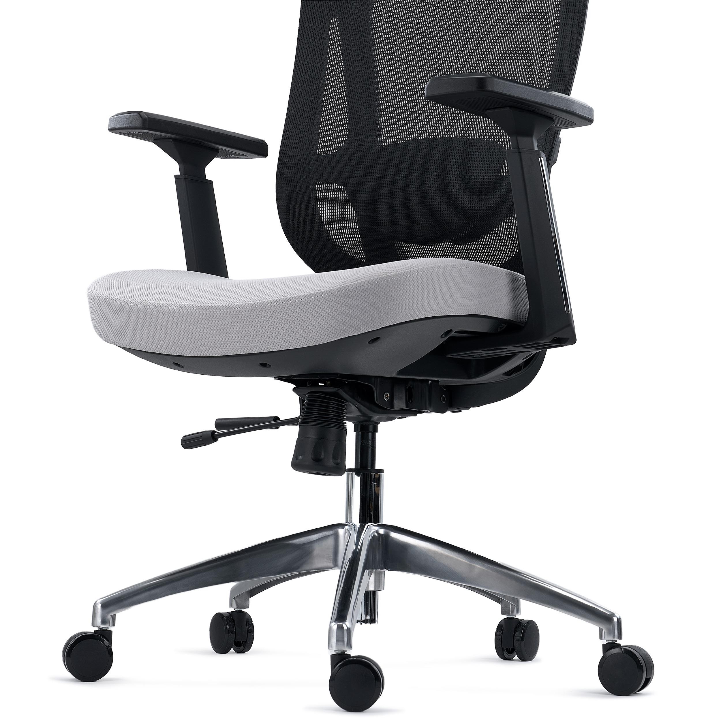 Silla Ergonómica ASTON, Soporte Lumbar 3D, Asiento Inyectado Deslizante, Uso Profesional 8H, Negro
