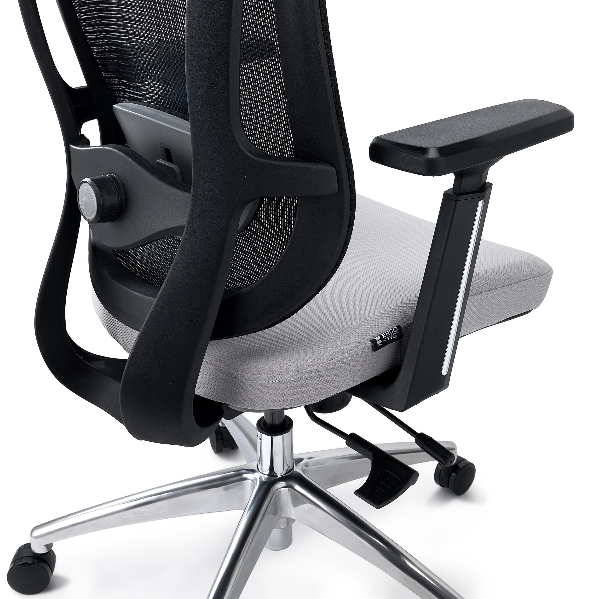 Silla Ergonómica ASTON, Soporte Lumbar 3D, Asiento Inyectado Deslizante, Uso Profesional 8H, Negro