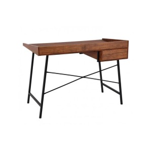 Mesa para Ordenador PHOENIX, en Metal y Madera, color Roble