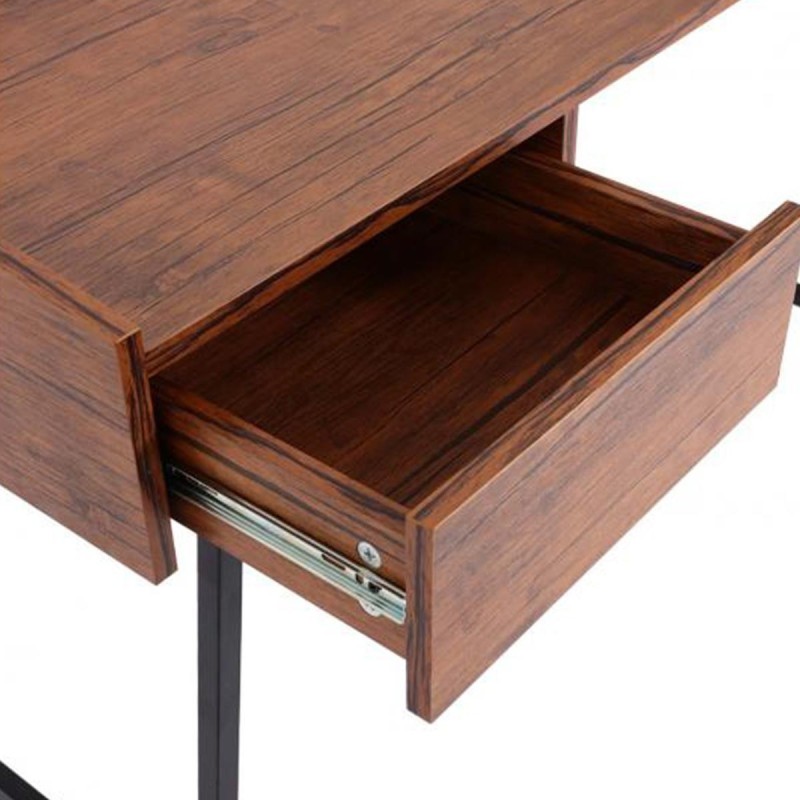 Mesa para Ordenador PHOENIX, en Metal y Madera, color Roble