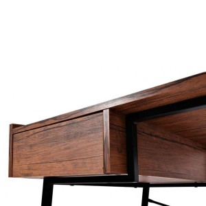 Mesa para Ordenador PHOENIX, en Metal y Madera, color Roble
