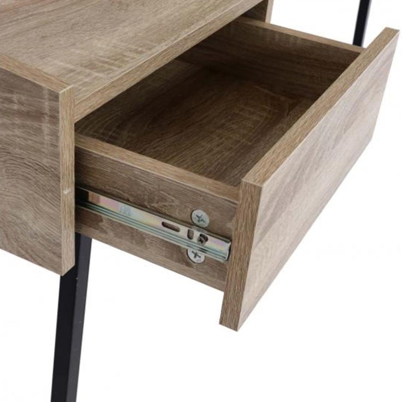 Mesa para Ordenador PHOENIX, en Metal y Madera, color Roble