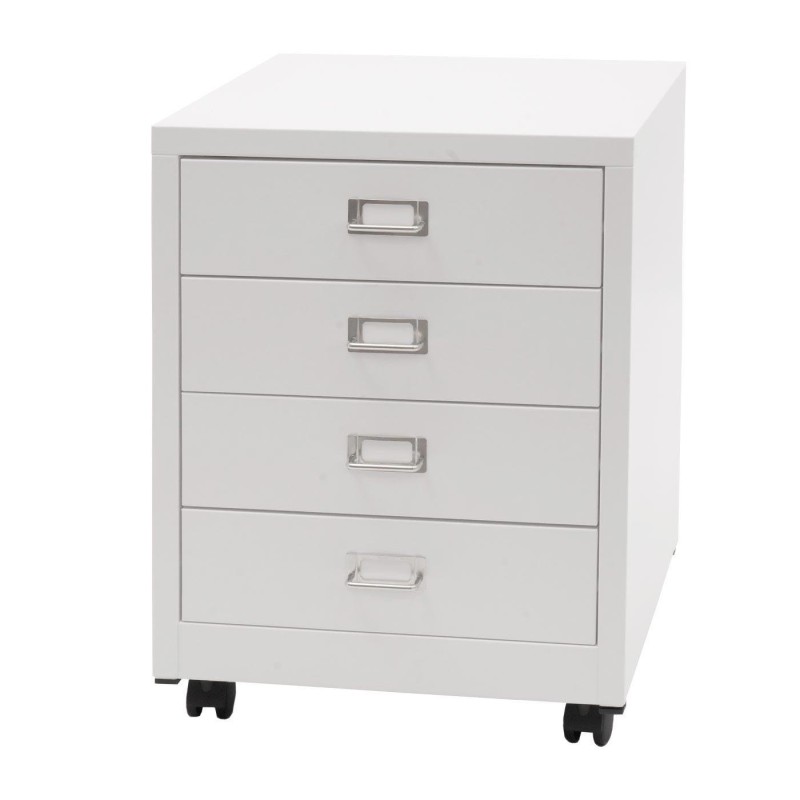 Archivador DONY 4 CAJONES, 40x41x55 cm, en Acero Blanco