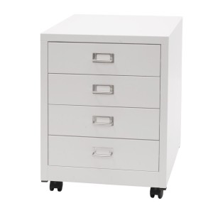Archivador DONY 4 CAJONES, 40x41x55 cm, en Acero Blanco