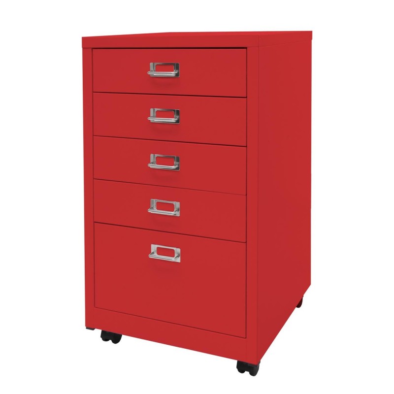 Archivador DONY 5 CAJONES, 40x41x75 cm, en Acero Blanco