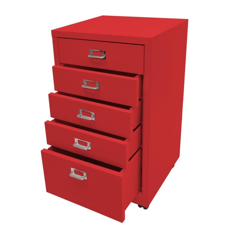 Archivador DONY 5 CAJONES, 40x41x75 cm, en Acero Blanco