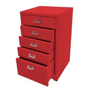 Archivador DONY 5 CAJONES, 40x41x75 cm, en Acero Blanco