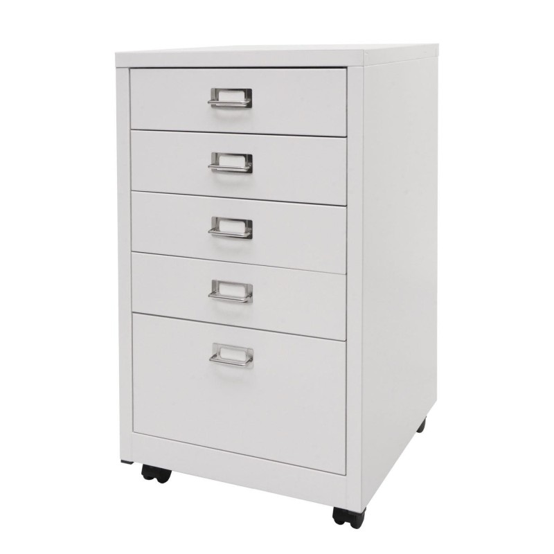Archivador DONY 5 CAJONES, 40x41x75 cm, en Acero Blanco