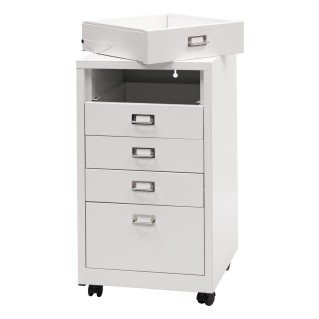 Archivador DONY 5 CAJONES, 40x41x75 cm, en Acero Blanco 2