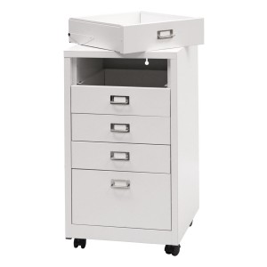 Archivador DONY 5 CAJONES, 40x41x75 cm, en Acero Blanco