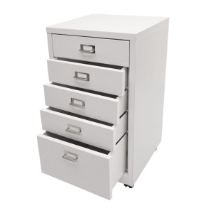 Archivador DONY 5 CAJONES, 40x41x75 cm, en Acero Blanco