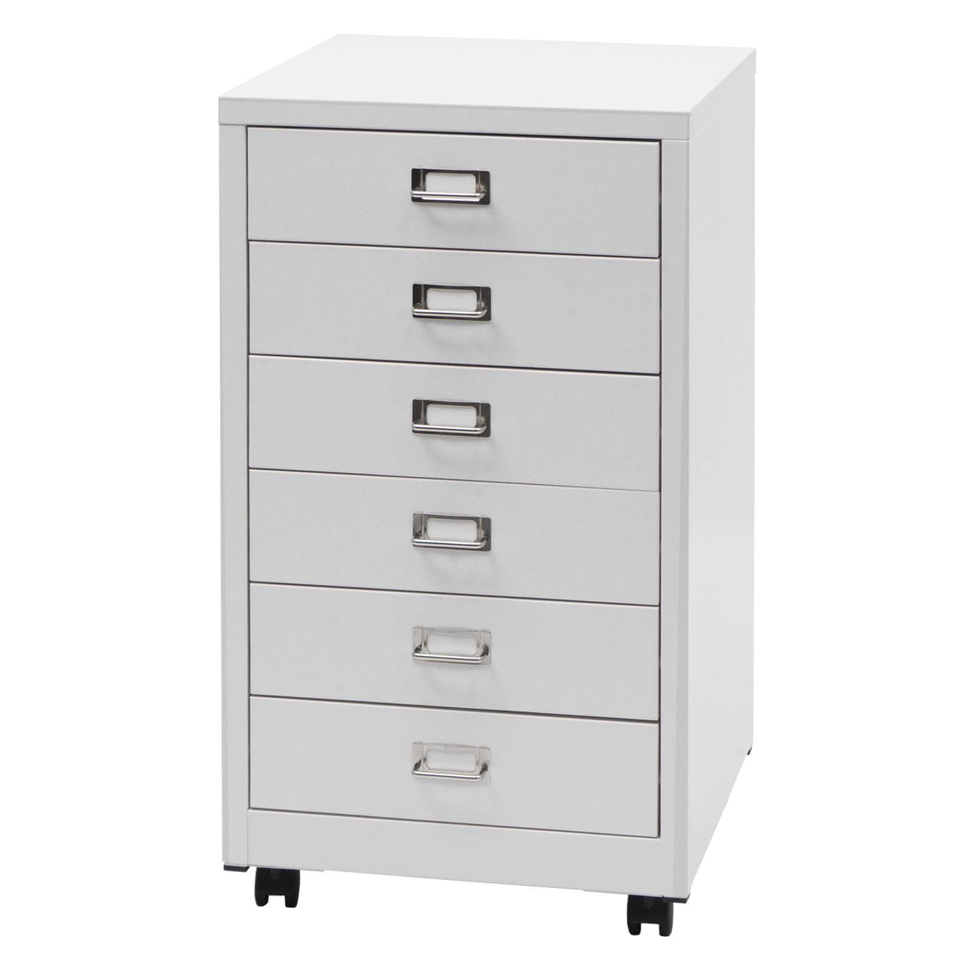 Archivador DONY 6 CAJONES, 40x41x75 cm, en Acero color Blanco
