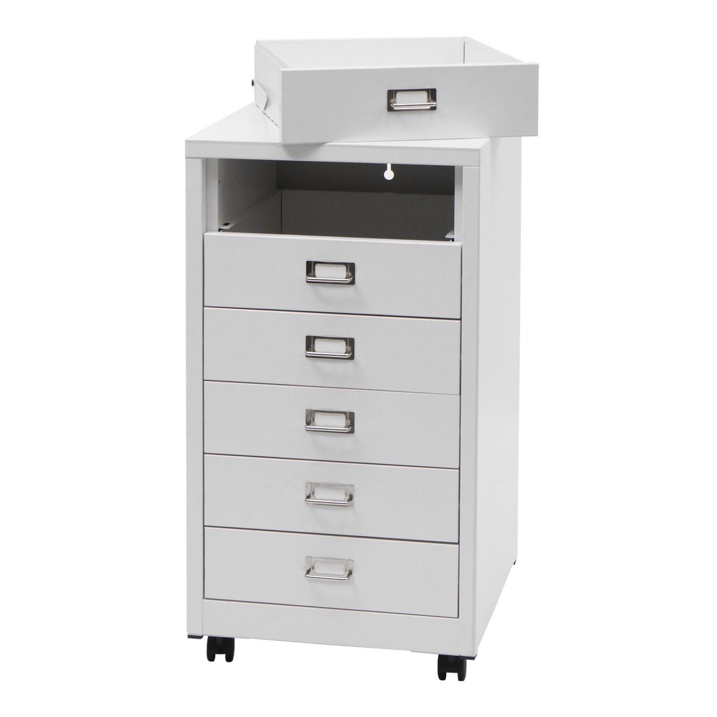 Archivador DONY 6 CAJONES, 40x41x75 cm, en Acero color Blanco