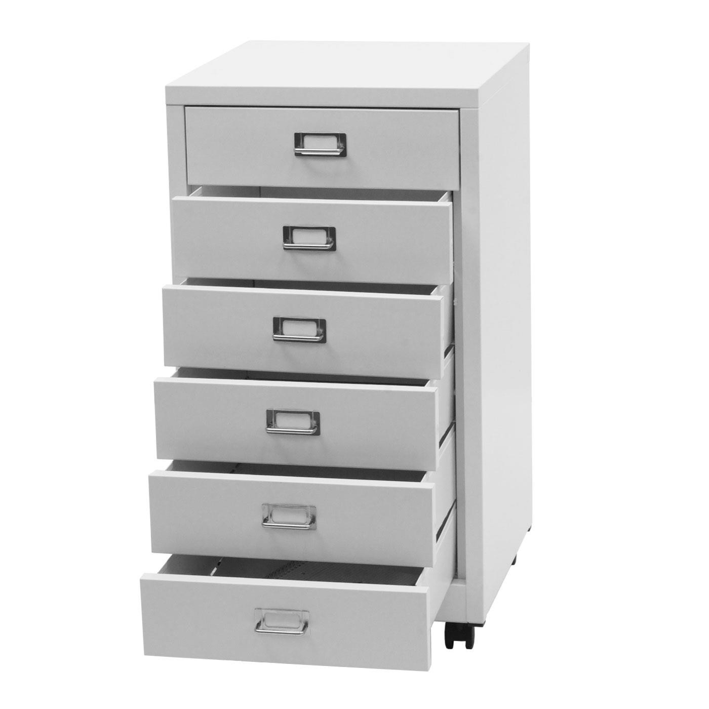 Archivador DONY 6 CAJONES, 40x41x75 cm, en Acero color Blanco