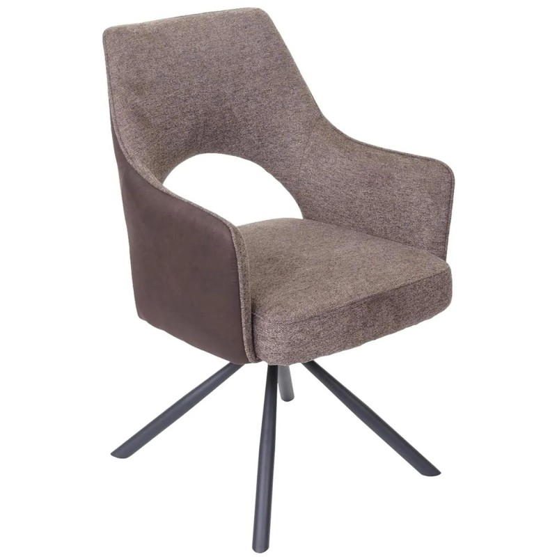 Silla de Confidente Giratoria ANNIE en Tela color Marrón