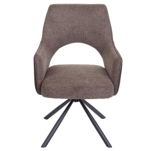Silla de Confidente Giratoria ANNIE en Tela color Marrón