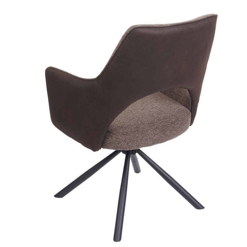 Silla de Confidente Giratoria ANNIE en Tela color Marrón