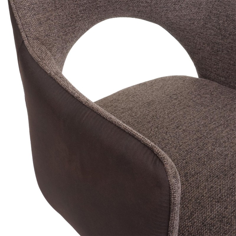 Silla de Confidente Giratoria ANNIE en Tela color Marrón